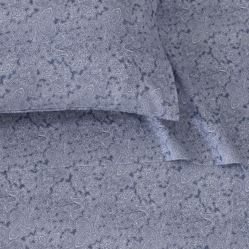 Tribeca Living Flannel Paisley Sheet Set