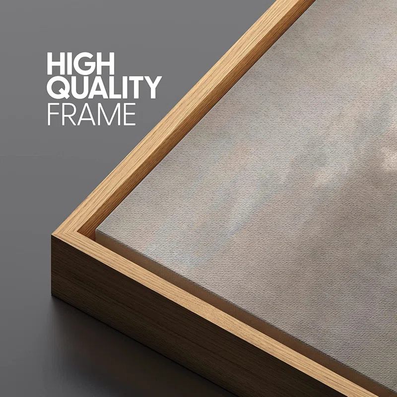 " SIGNLEADER Framed Canvas Print Wall Art Dark Brown Storm Cloud Landscape Abstract Shapes Illustrations Modern Art Decorative Minimal Relax/Calm For Living Room, Bedroom, Office "