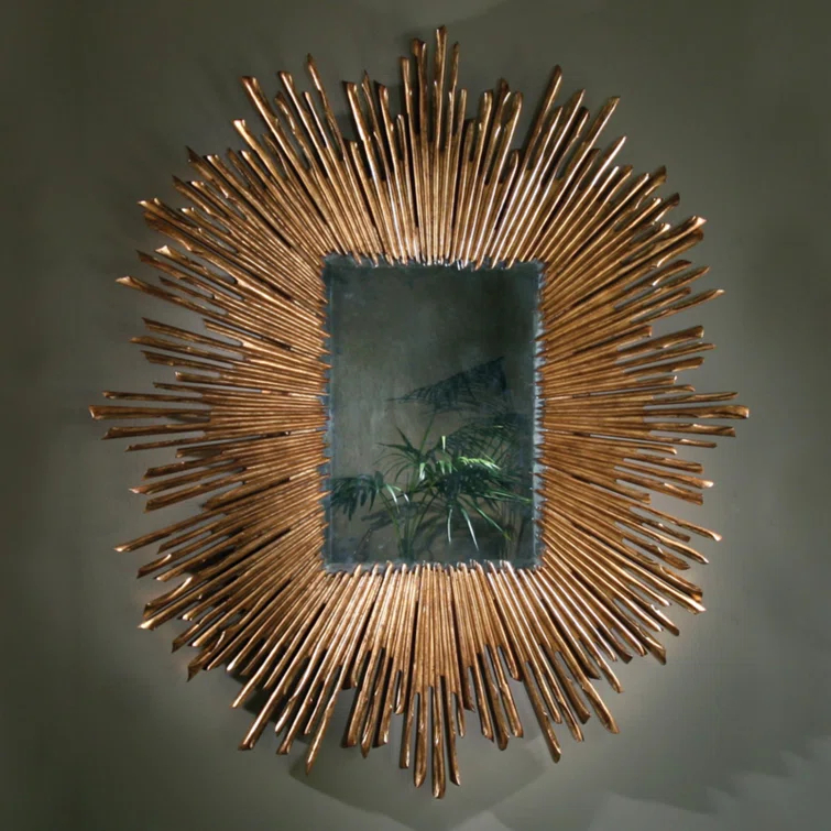 Global Views Soleil Mirror-Gold Leaf