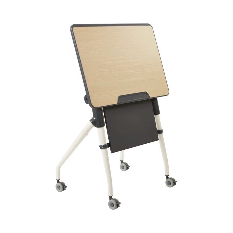 ECR4Kids ECR4Kids Nesting Student Desk, Portable Table, Maple/Grey
