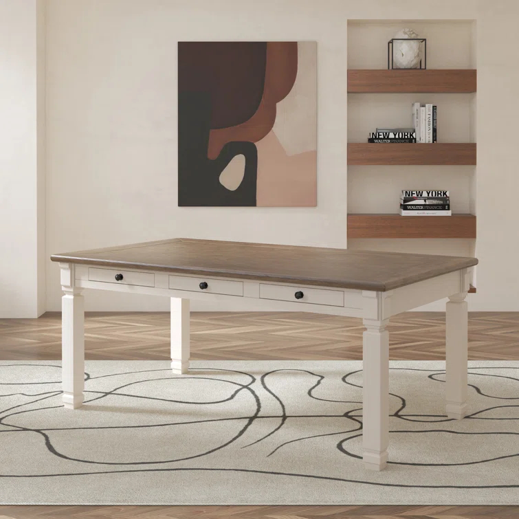 Rosalind Wheeler Chailey Solid Wood Base Dining Table