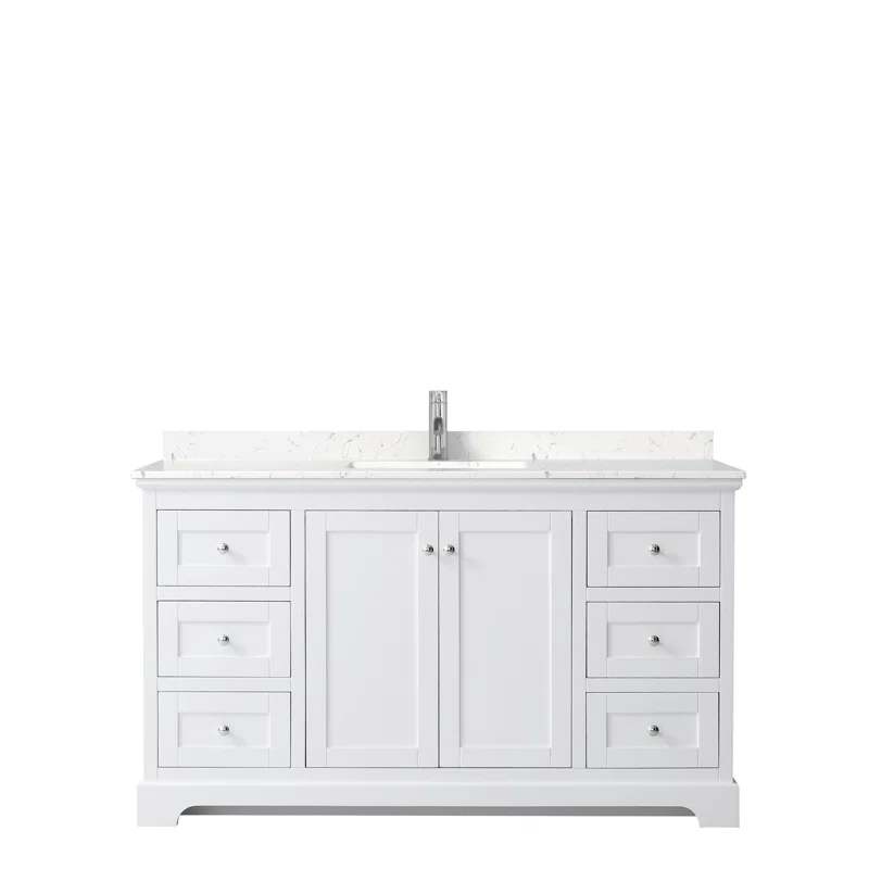 Wyndham Collection Avery 60'' Single Bathroom Vanity with Top