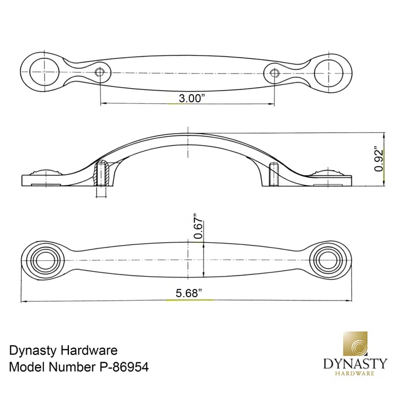 Dynasty Hardware Super Saver 3" Center to Center Arch Pull