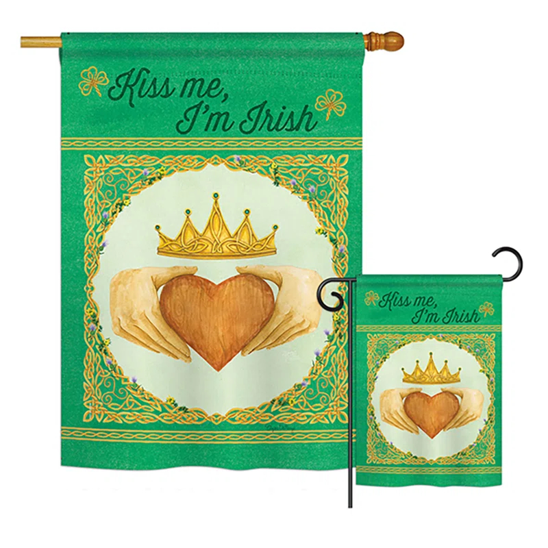 Breeze Decor Double Sided 40'' H x 28'' W Polyester St. Patrick's Day House Flag