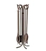 Plow & Hearth 5 Piece Fireplace Tool Set