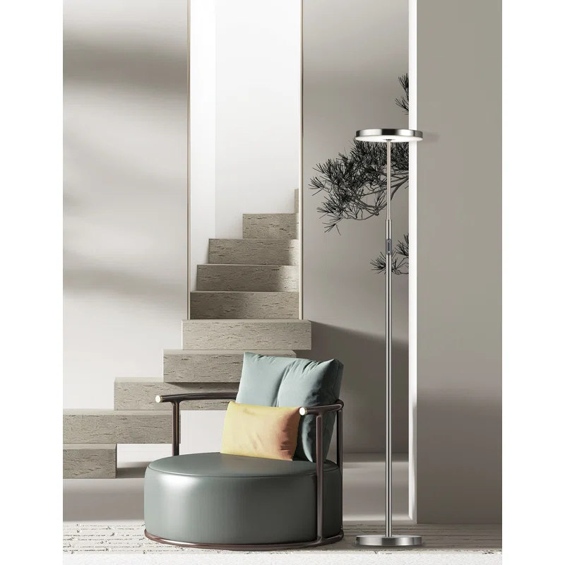 Dainolite Francine Floor Lamp - 30W - White Acrylic Diffuser