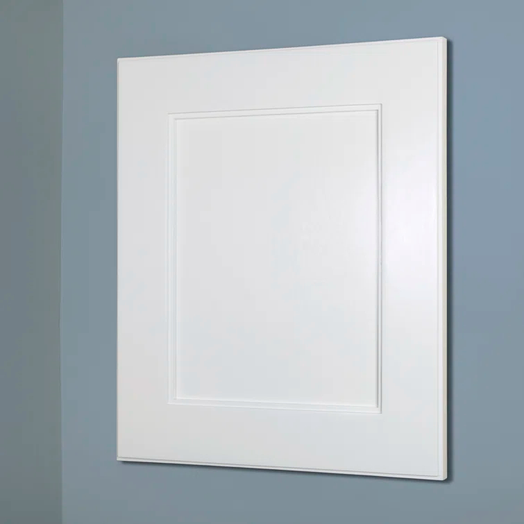 Fox Hollow Furnishings Recessed Framed 1 Door Medicine Cabinet with 2 Adjustable Shelves