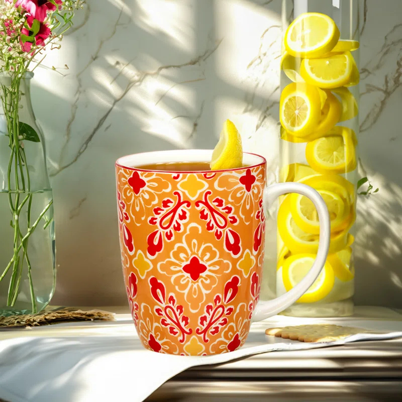 Certified International Certified International Damask Floral Set Of 6 Mugs 6 Asst