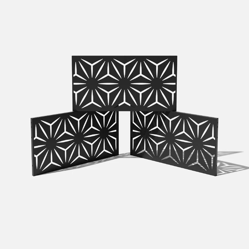Veradek Screen Series Star Plastic Black Screen Panel (Set of 3)