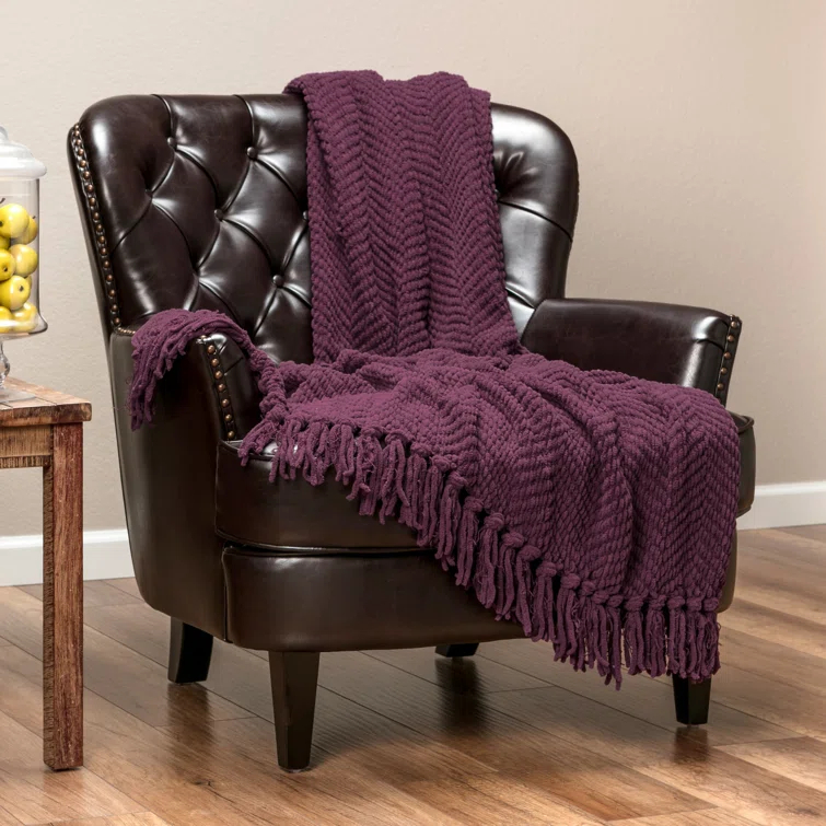 Chanasya Textured Knitted Throw