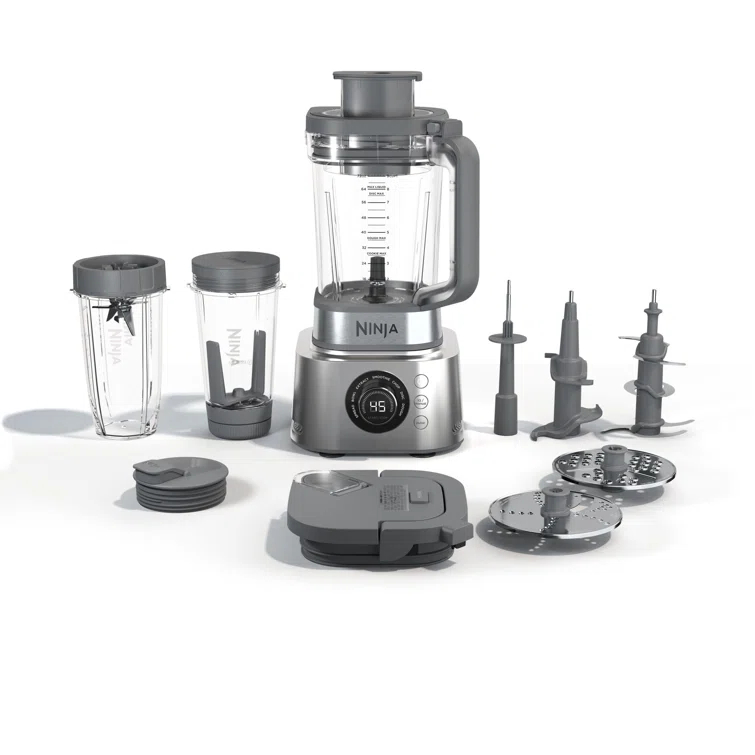 Ninja Ninja Blender and Food Processor System, Power Blenders For-Kitchen and Personal Size, Smoothie Maker, 6 Functions, 72-oz. Glass Pitcher and To-Go Cups