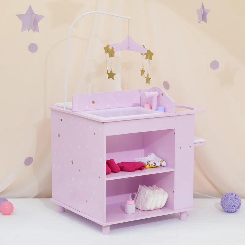 Teamson Kids Olivia's Little World Wooden Doll Changing Station