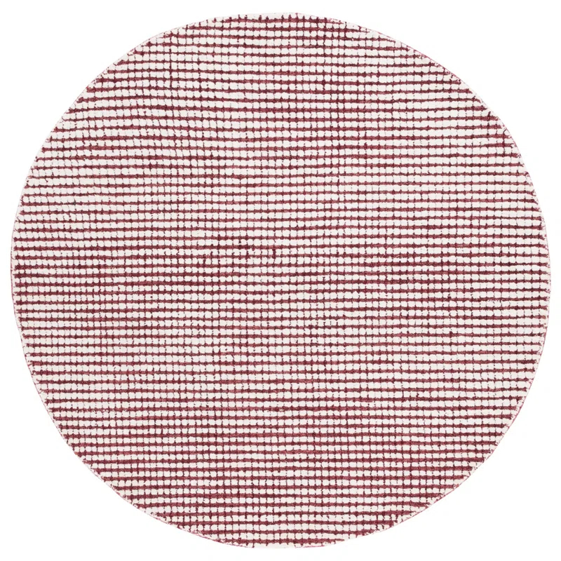 Latitude Run® Abstract Hand Tufted Wool Checkered Rug