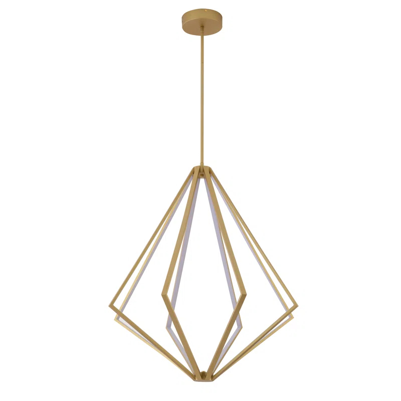 8-Light LED Gold Diamond LED Chandelier With Silicone Diffusers