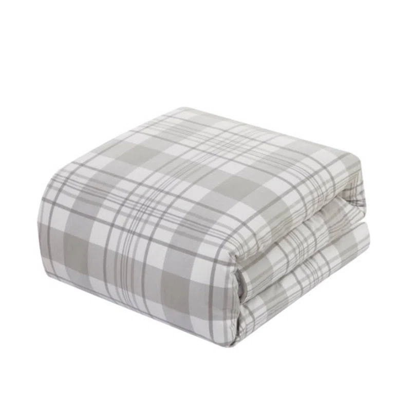 Dearfoams Modern & Contemporary Cotton Machine Woven Plaid Comforter Set