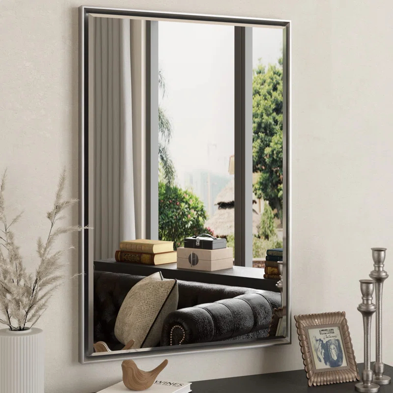 Decorative Wall Mirror Beveled Design, Bathroom Vanity Mirror Accent Mirror Finish