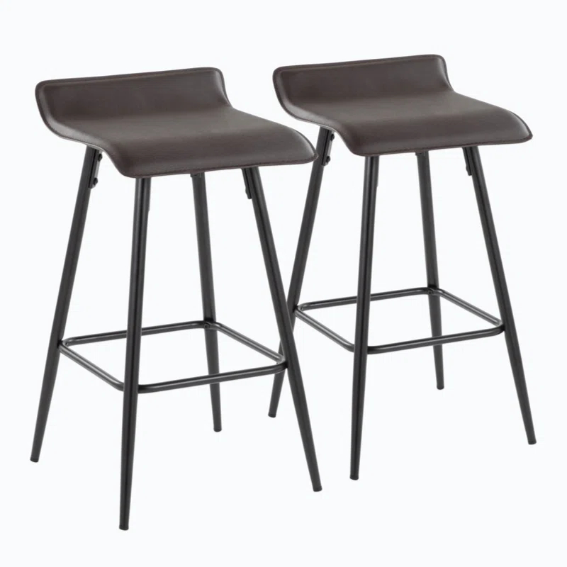 Wenty Upholstered Counter Stool with Metal Frame (Set of 2)