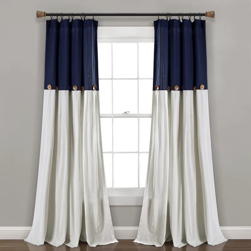 Lush Decor Beckham Window Semi-Sheer Rod Pocket Single Curtain Panel