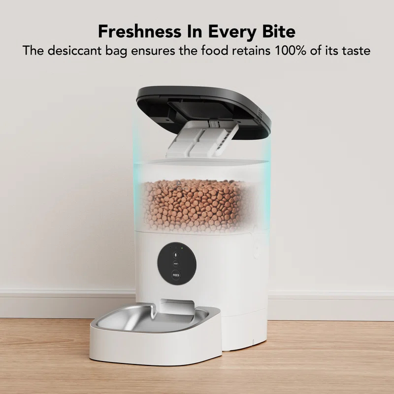 PETLIBRO PETLIBRO Automatic Cat Feeder, Wi-Fi Automatic Cat Food Dispenser With Timer Interactive Voice Recorder, Auto Cat Feeder With 1-4 Meals Control Dry Food