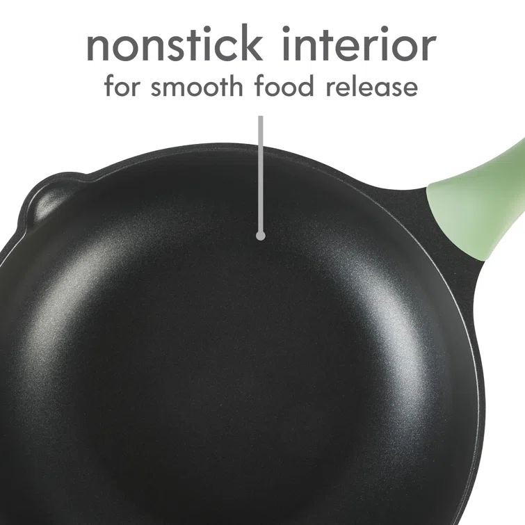 Kenmore Theodore 6 Quarts Non-Stick Aluminum Saute Pan with Lid