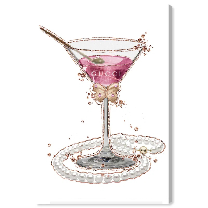 Art Remedy Glimmering Martini Drinks and Spirits Wall Art by Art Remedy