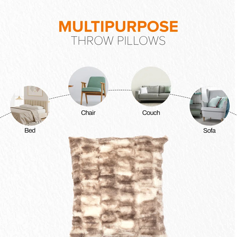 Faux Fur Throw Pillow