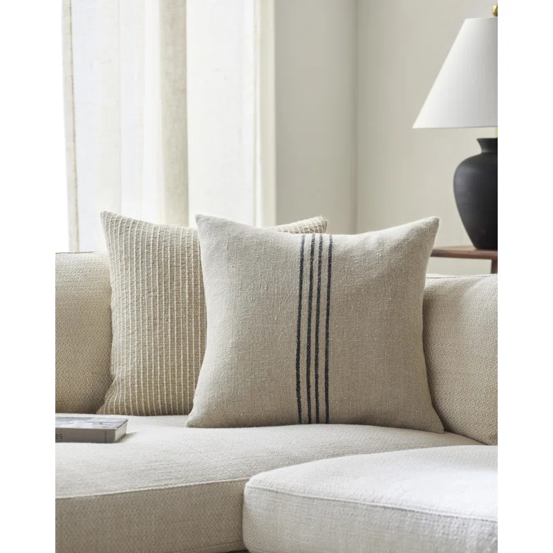 Becki Owens x Livabliss Becki Owens x Livabliss Brett Striped Linen Reversible Throw Pillow