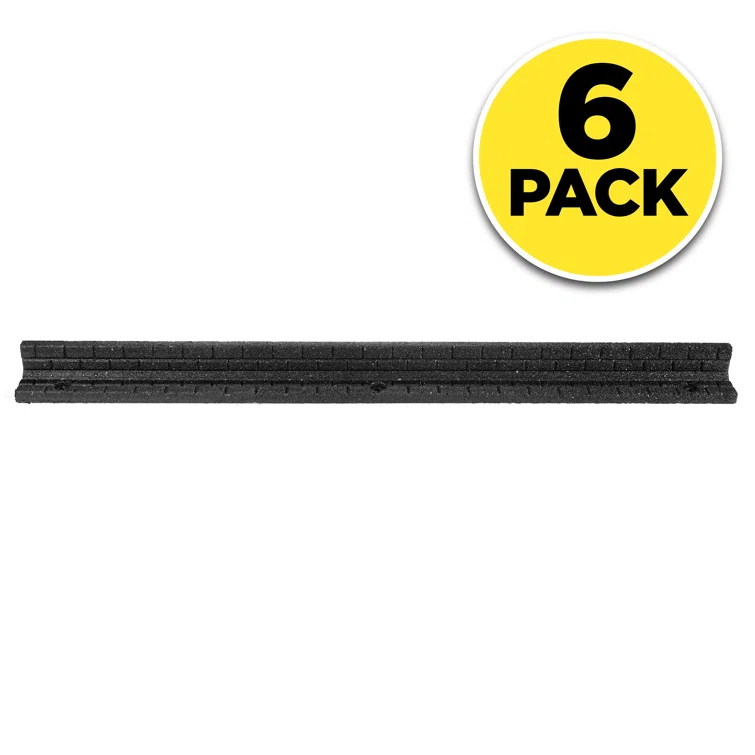 Rubberific 4 ft. Brickface Rubber Landscape Lawn Edging (Set of 6)