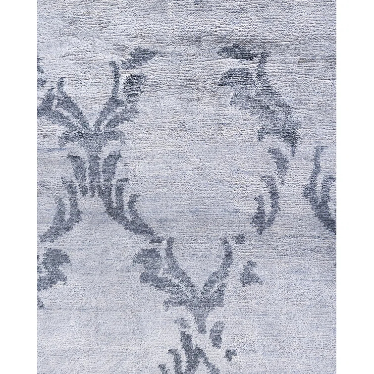 Solo Rugs One-of-a-Kind Rectangle 9' X 11'9" New Age Silk Area Rug Gray