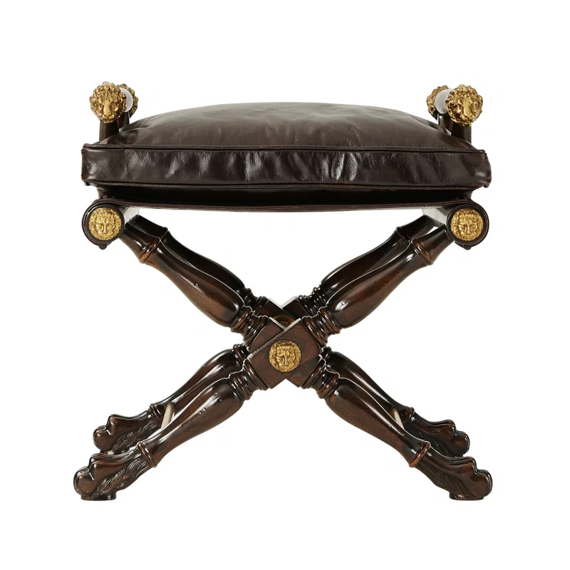 Theodore Alexander Essential Solid Wood Accent Stool