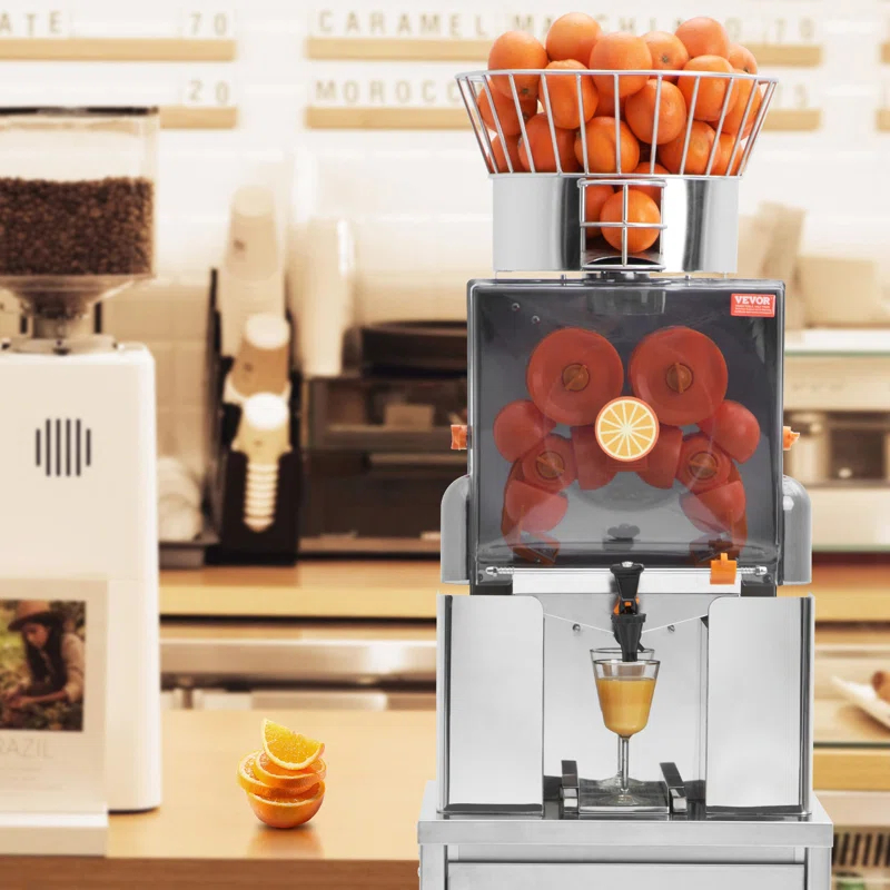 VEVOR VEVOR Commercial Orange Juicer, 120W Automatic Feeding Juice Extractor with Water Tap