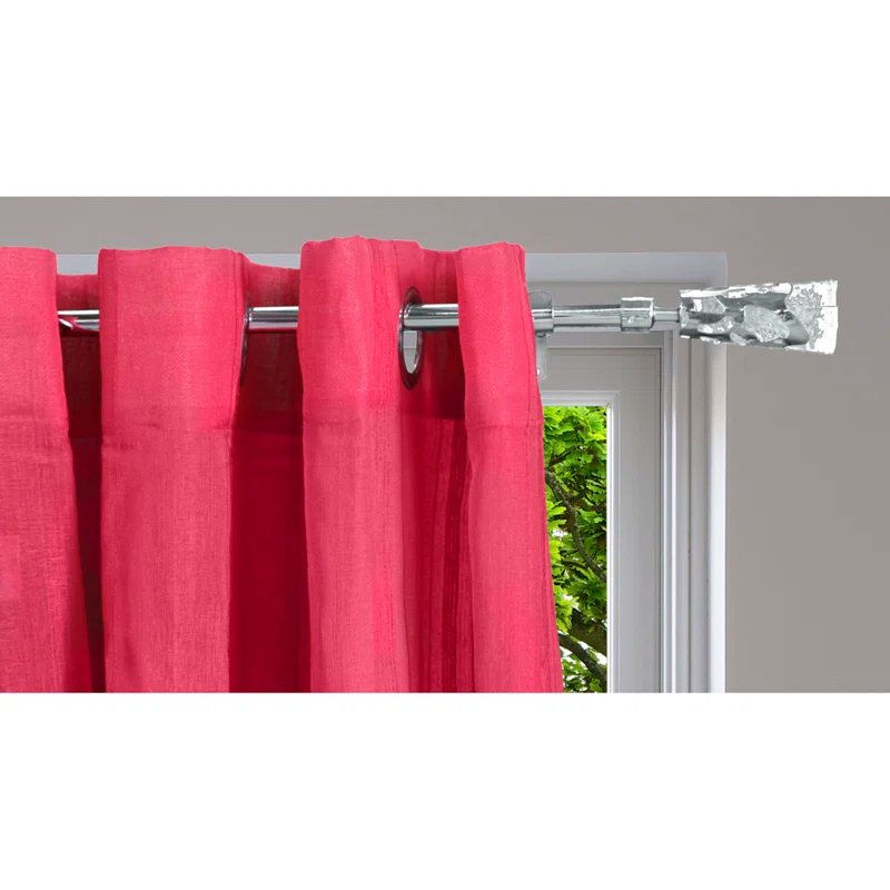 Evideco Luxury Steel Adjustable Single Curtain Rod