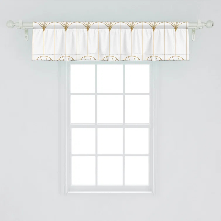 Ambesonne Geometric Tailored 54'' W Window Valance