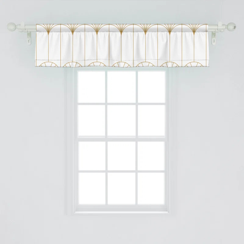Ambesonne Geometric Tailored 54'' W Window Valance