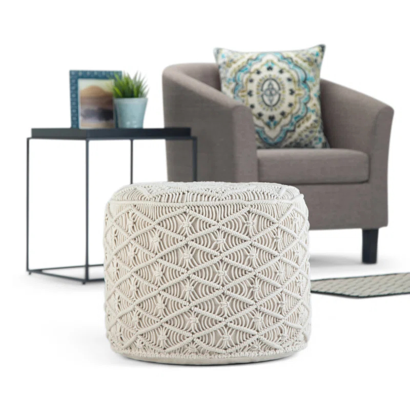 Simpli Home Coates Upholstered Pouf