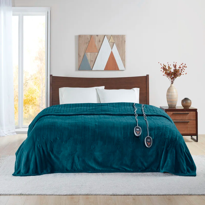 Beautyrest Beautyrest Heated Oversized Microlight to Berber Blanket