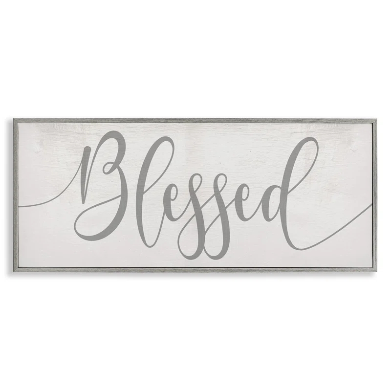 Stupell Industries Soft Blessed Typography Giclee Art by Daphne Polselli