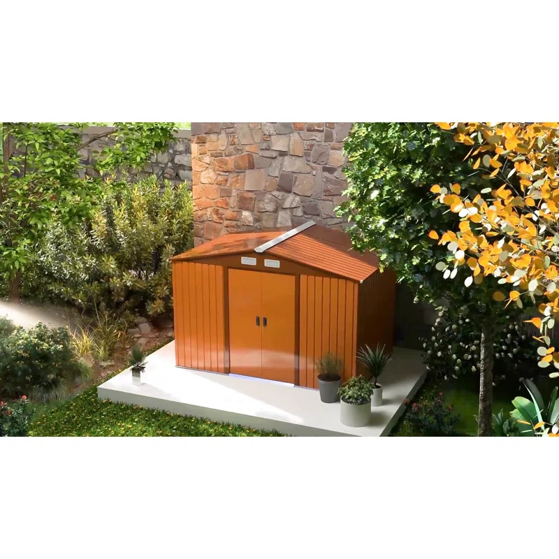 11 ft. W x 13 ft. D Stainless Steel Tool Shed