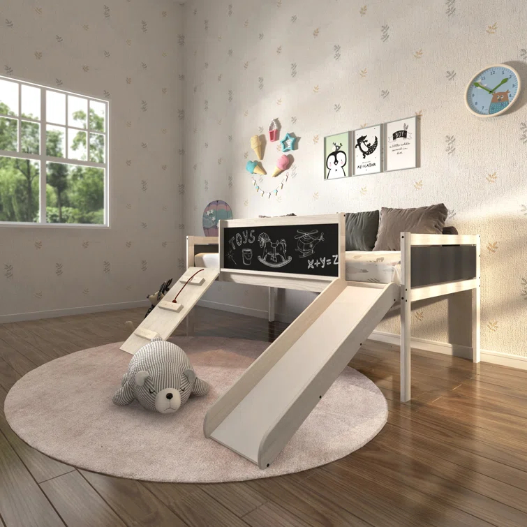 Twin Solid Wood Platform Loft Bed by Donco Kids