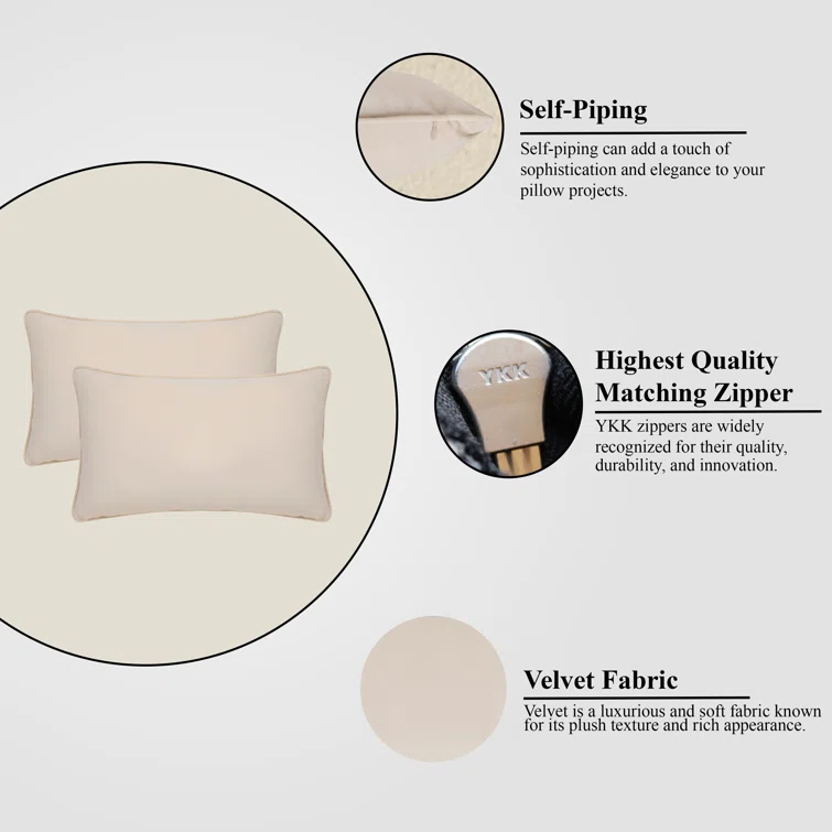A1 Home Collections LLC Velvet Pillow Cover (Set of 2)