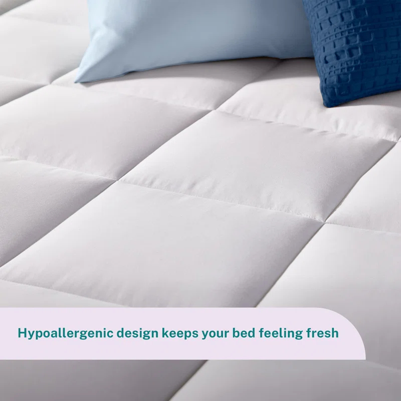 Sleep Innovations Sleep Innovations Cradling Cloud Mattress Pad Topper Cover, Quilted Pillow Top Protector