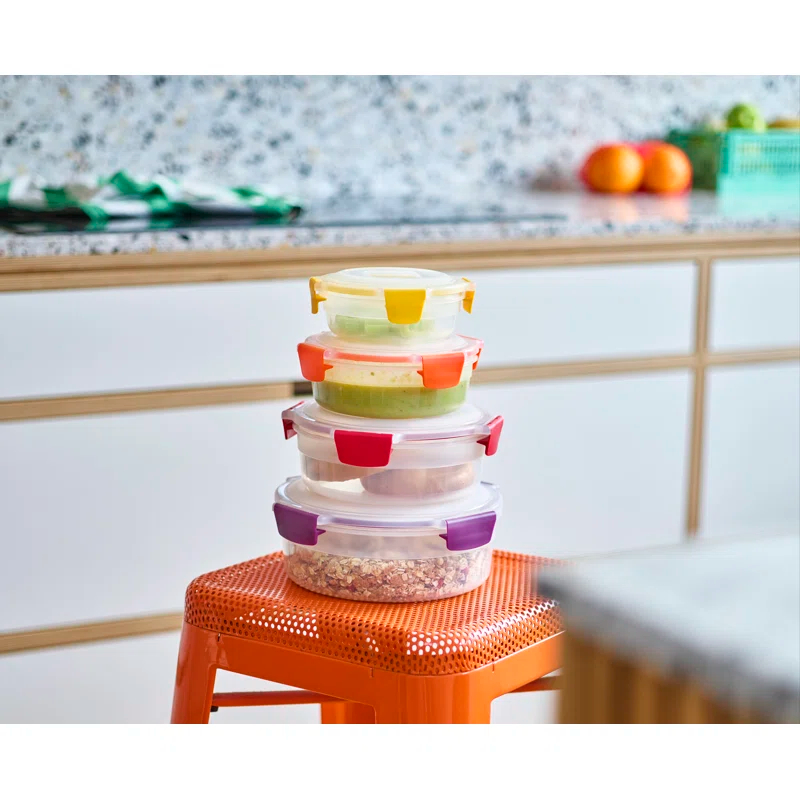 Joseph Joseph Joseph Joseph Nest Lock 8-Piece Round Food Storage Container Set, BPA Free