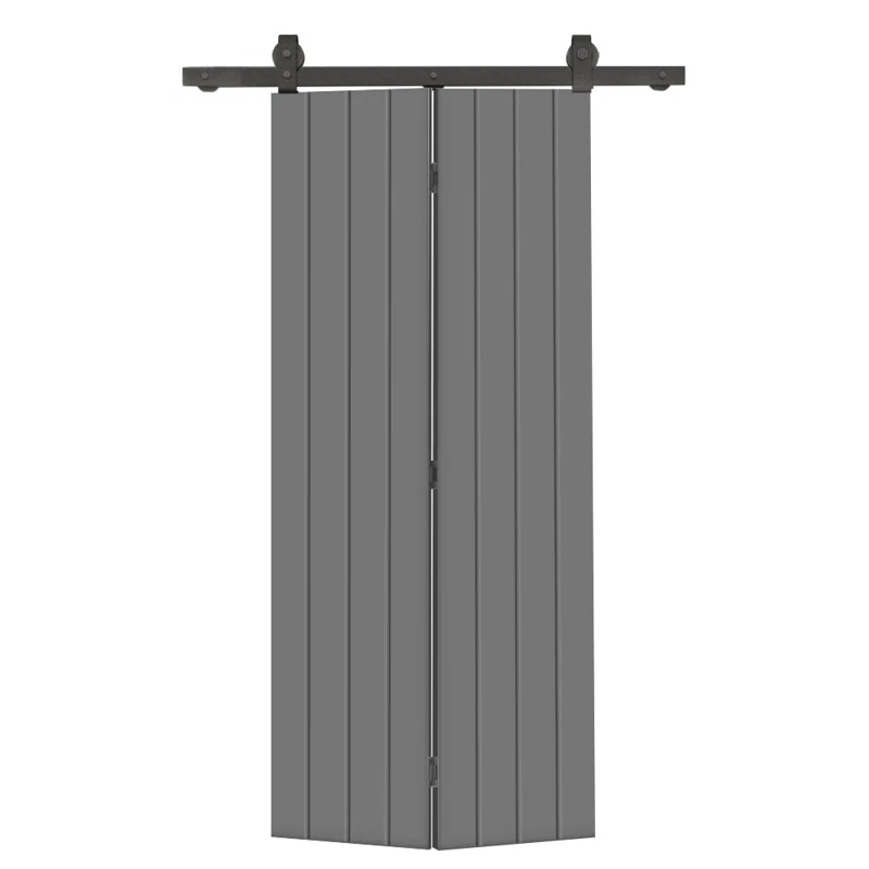 Calhome Modern Bi-Fold Barn Door with Sliding Hardware Kit