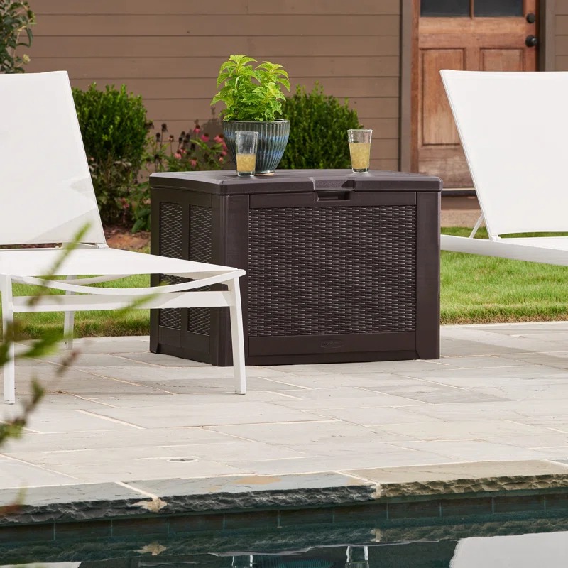 Rubbermaid Rubbermaid Deck Box, Medium, 74 Gallon, Brown