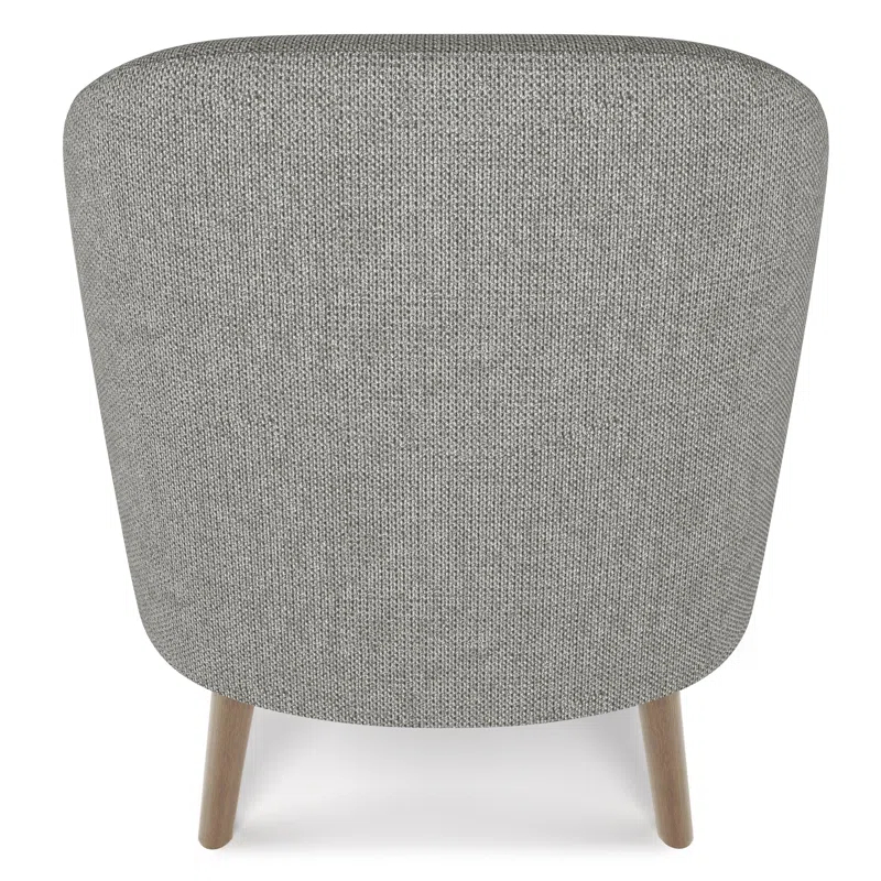 Simpli Home Thorne 30"W Upholstered Contemporary Accent Chair with Curved Back and Removable Foam Cushion