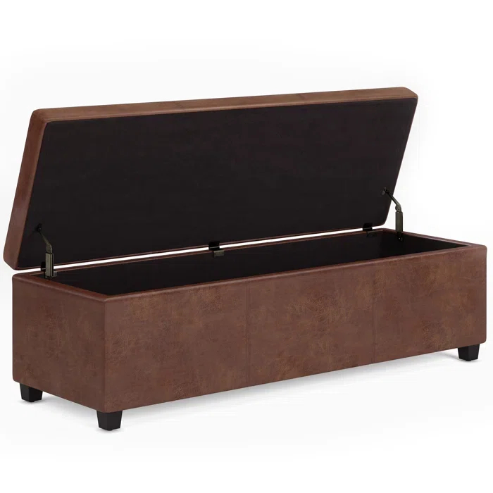 Simpli Home Avalon Extra Large Storage Ottoman Bench,Assembled