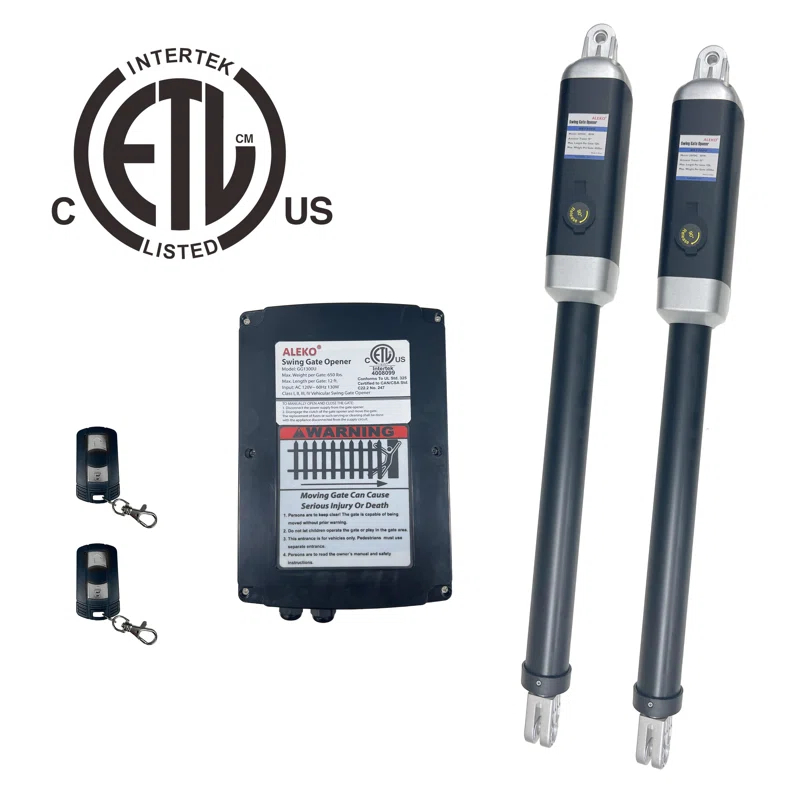 ETL Certified Dual Swing Gate Operator - GG900U AC/DC - Basic Kit