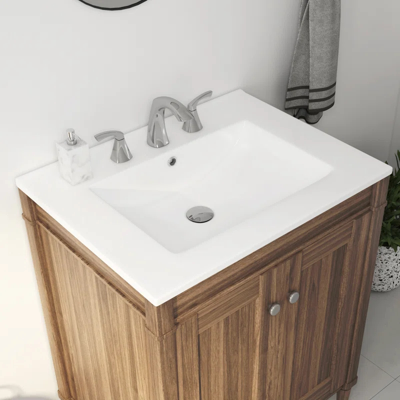 Tucson 24" W x 18" D Vitreous China Vanity Top Sink in White (Sink Only, w/o Vanity)