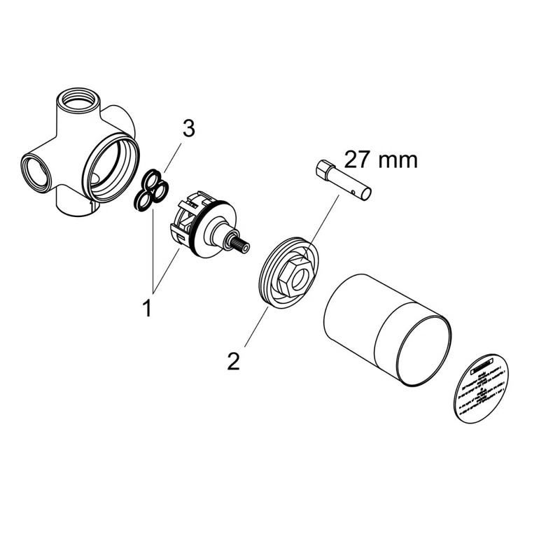 Hansgrohe 15930181 Rough Quattro 3-Way Diverter Valve