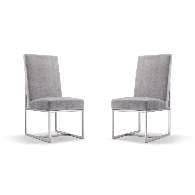 Hokku Designs Johnnette 18.9'' H Velvet Upholstered Side Chair